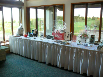 Silent auction tables 