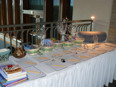 A wide variety of silent auction items