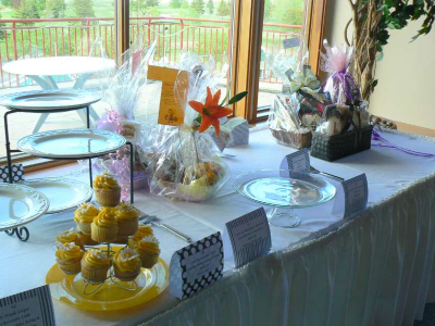 Desserts for the Dessert Auction start coming in