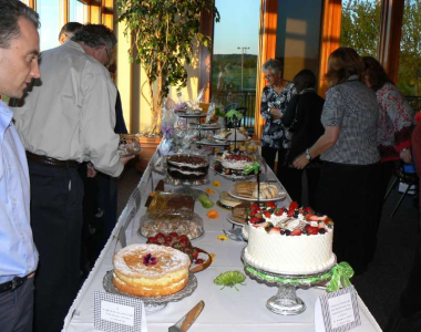 The dessert table was a very popular attraction