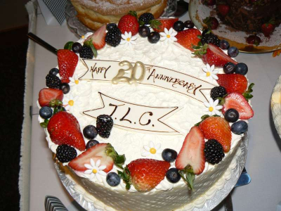 An anniversary cake baked especially for the occasion