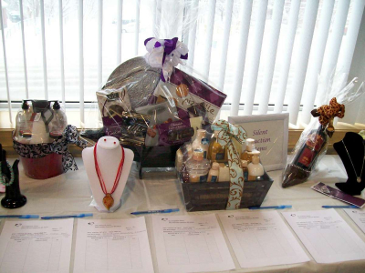 Silent auction tables
