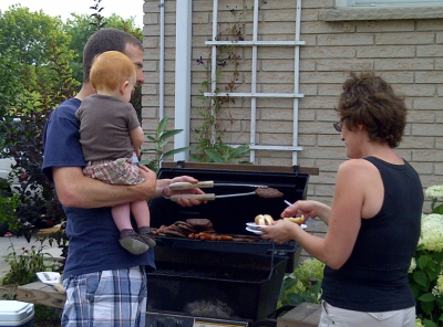 Burgers on the barbecue